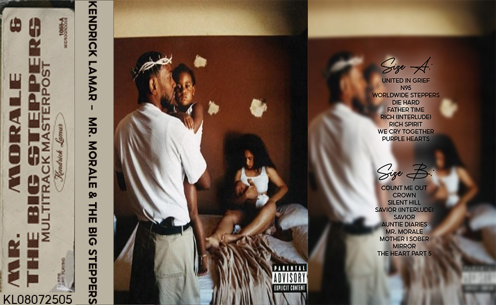 Kendrick Lamar – Mr. Morale & The Big Steppers Fanmade Analog Cassette Tape | Hip Hop Rap Album Collectible | Modern Concept Album | Retro Music Gift