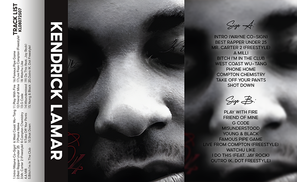 Kendrick Lamar – C4 Fanmade Analog Cassette Tape | Hip Hop Rap Mixtape Collectible | Early Era Release | Retro Music Gift