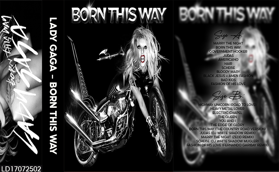 Lady Gaga – Born This Way Fanmade Analog Cassette Tape | Pop Dance Album Collectible | Iconic Pop Release | Retro Music Gift