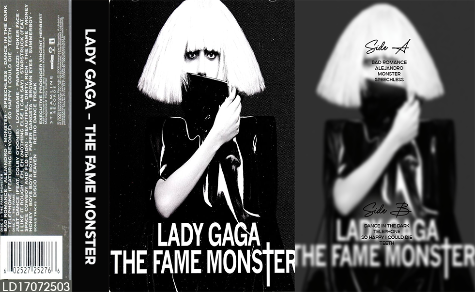 Lady Gaga – The Fame Monster Fanmade Analog Cassette Tape | Pop Dance Album Collectible | Dark Pop Classic | Retro Music Gift