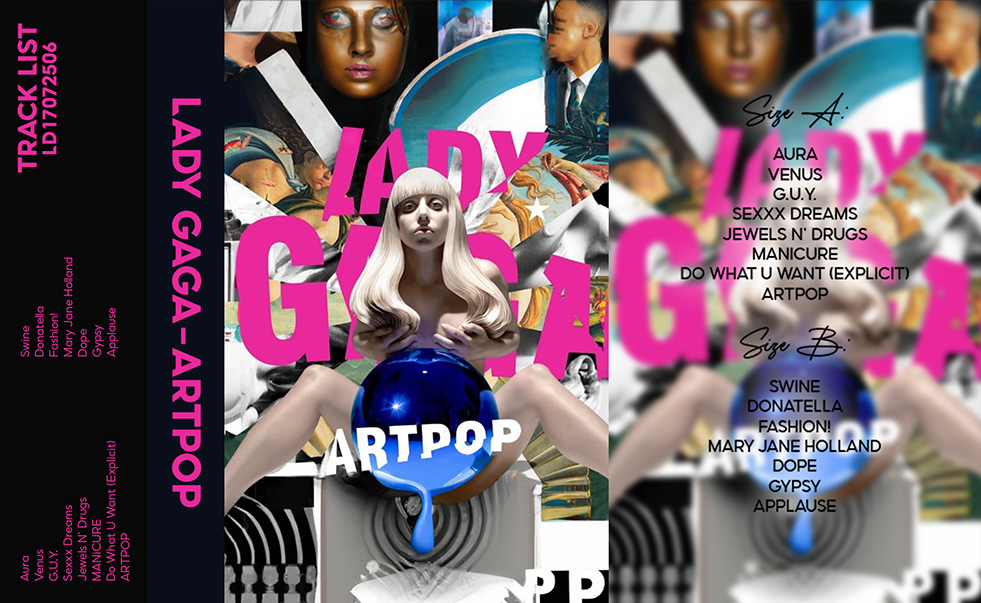 Lady Gaga – Artpop Fanmade Analog Cassette Tape | Pop Electronic Album Collectible | Dance Pop Release | Retro Music Gift