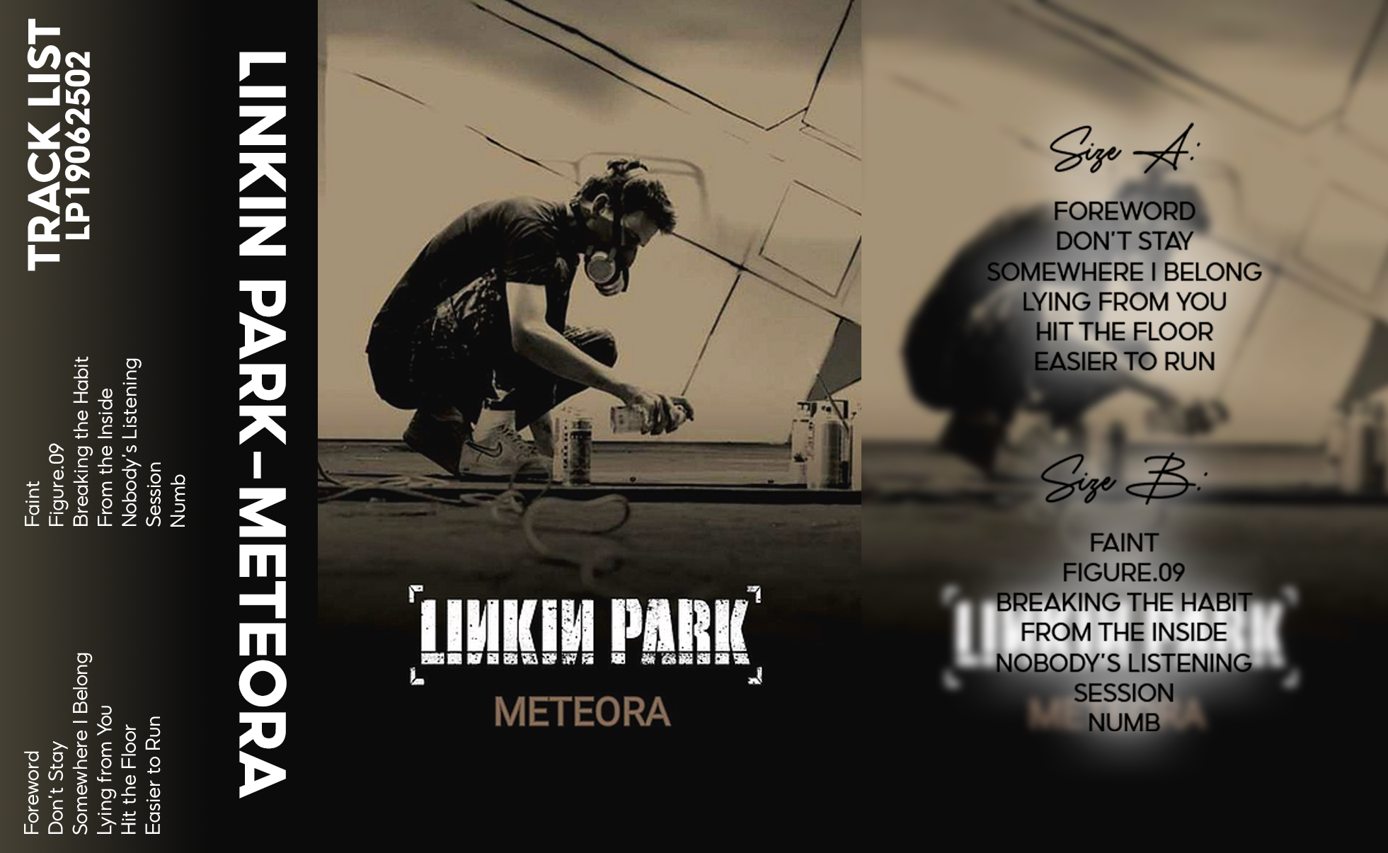 Linkin Park – Meteora Fanmade Analog Cassette Tape| Nu Metal Alternative Rock 2000s Collectible