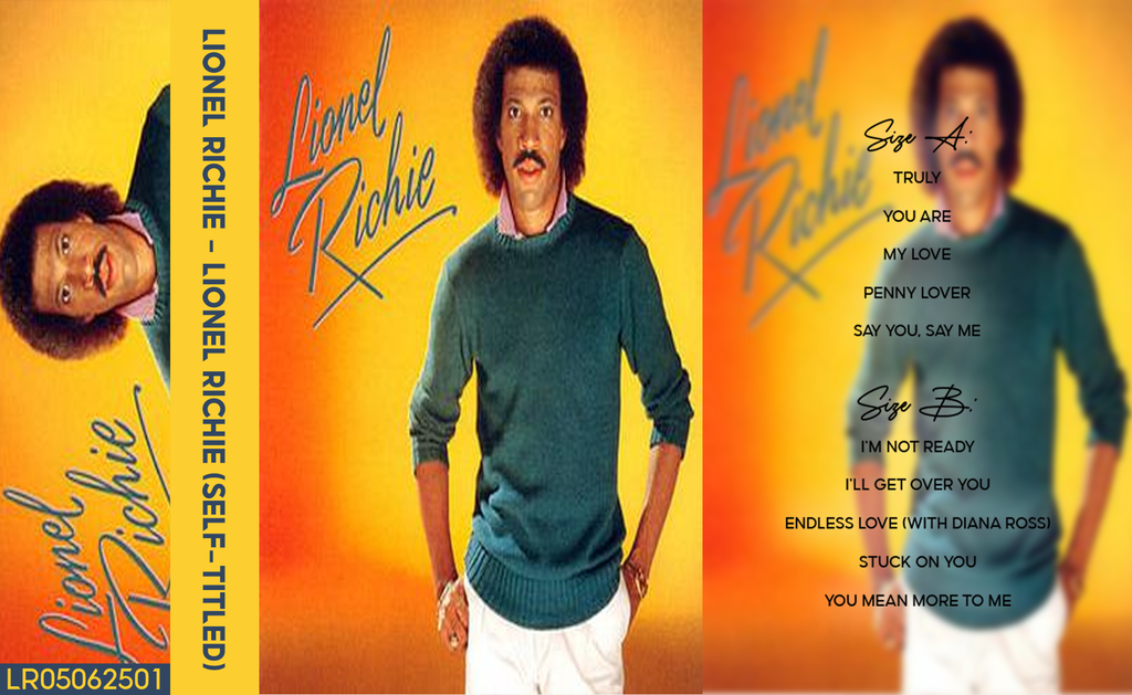 Lionel Richie – Lionel Richie Fanmade Analog Cassette Tape| Soul Pop R&B 80s Collectible