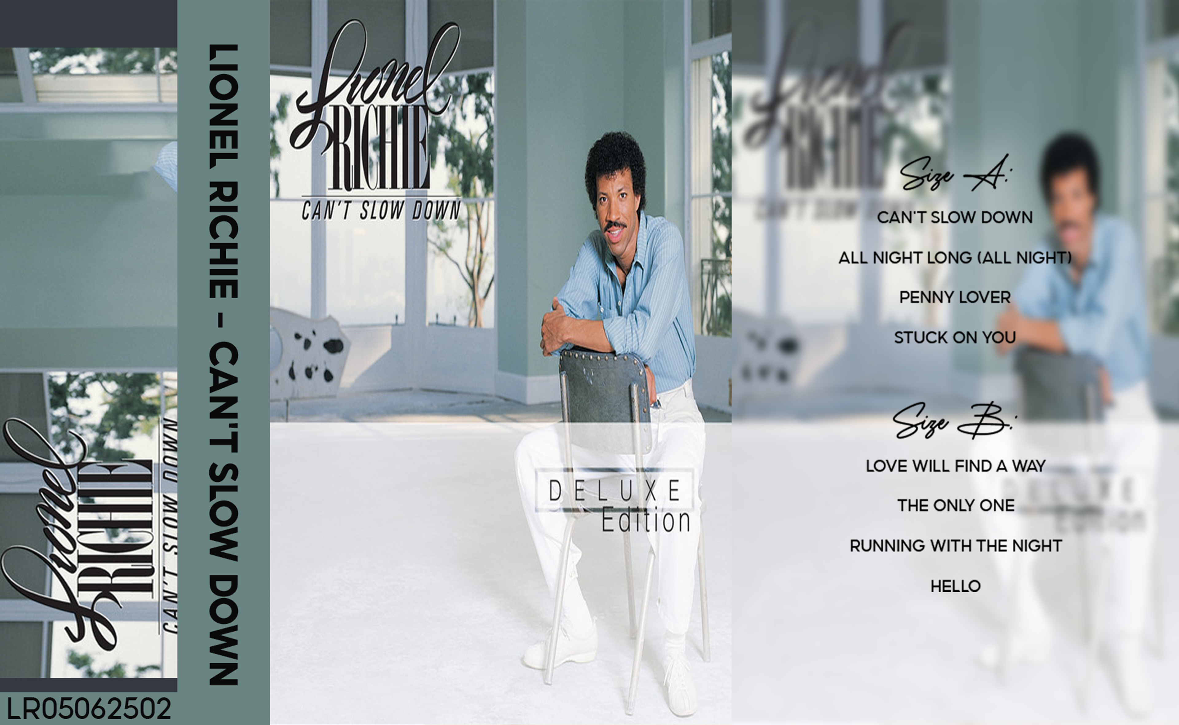 Lionel Richie – Can’t Slow Down Fanmade Analog Cassette Tape| Soul Pop R&B 80s Collectible