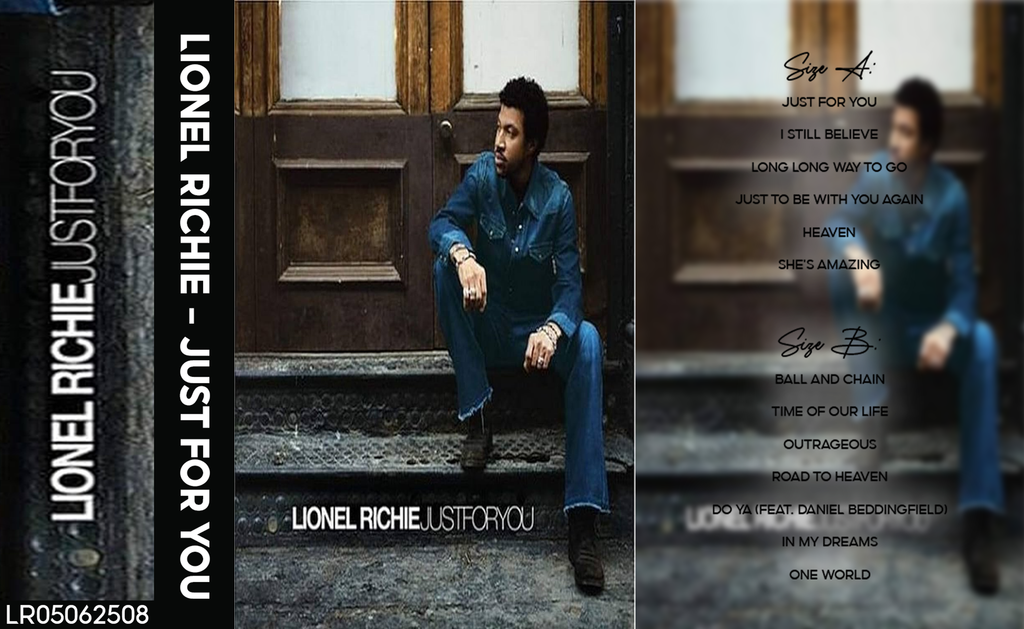 Lionel Richie – Just for You Fanmade Analog Cassette Tape | Soul Pop R&B Collectible