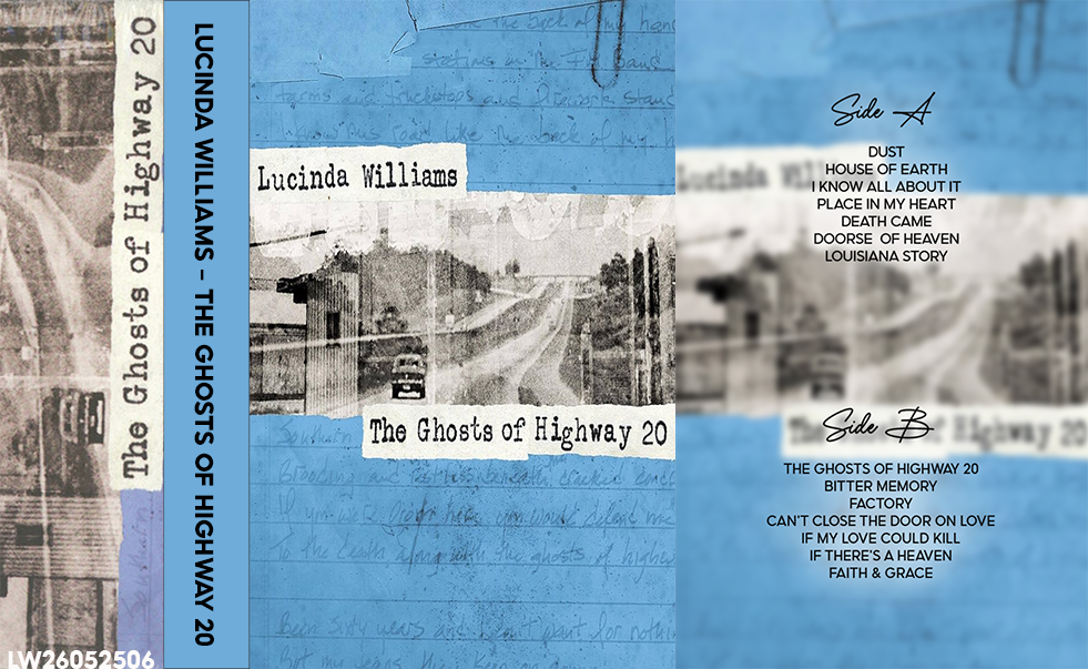 Lucinda Williams – The Ghosts of Highway 20 Fanmade Analog Cassette Tape | Americana Folk Rock Vintage Cassette Collectible