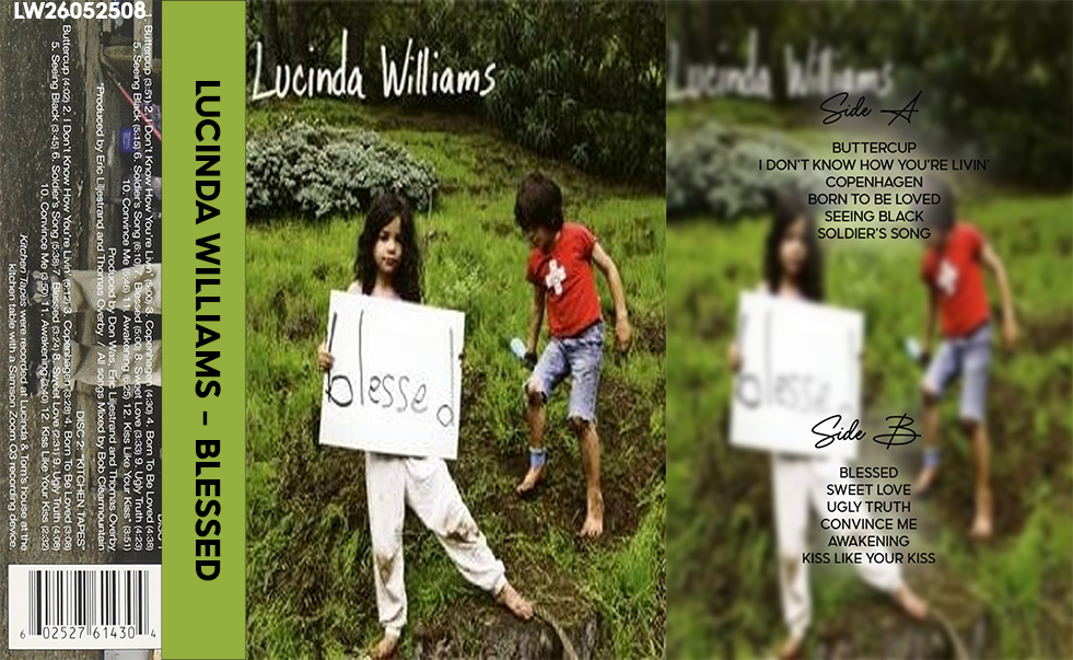 Lucinda Williams – Blessed Fanmade Analog Cassette Tape | Americana Folk Rock Vintage Cassette Collectible