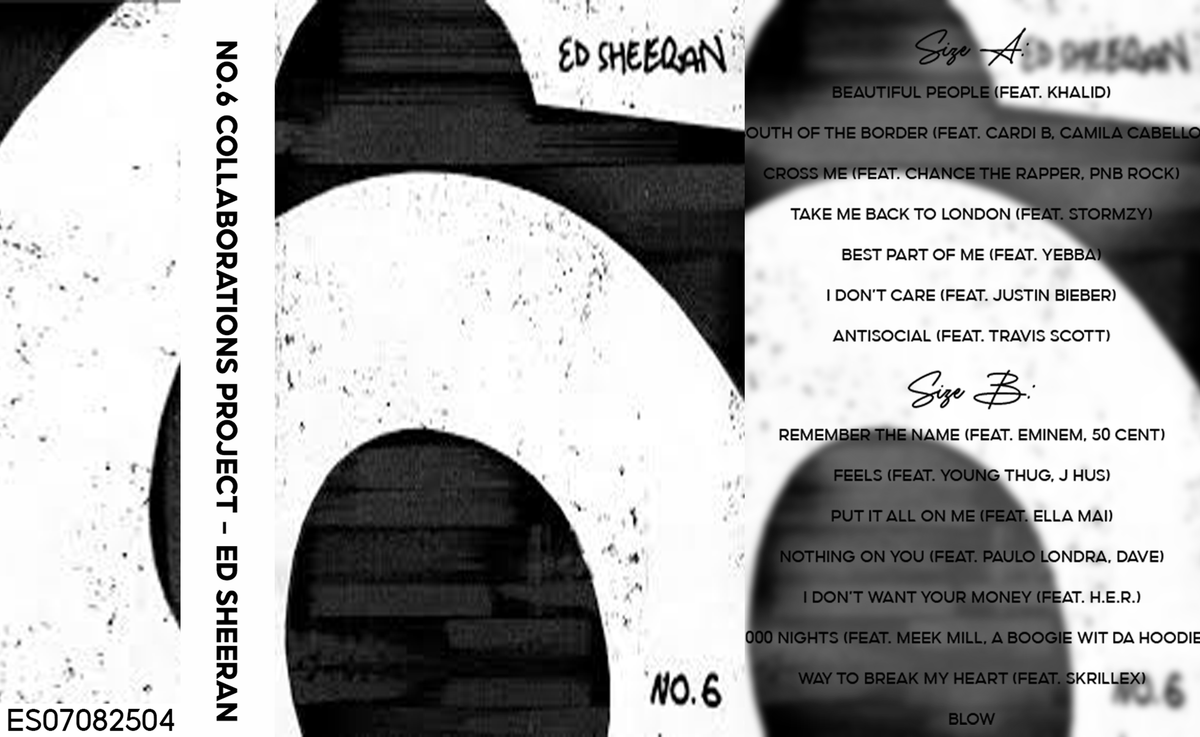 Ed Sheeran Vintage Cassette Collection | Divide, Play, Autumn Variations & No. 6 Collaborations
