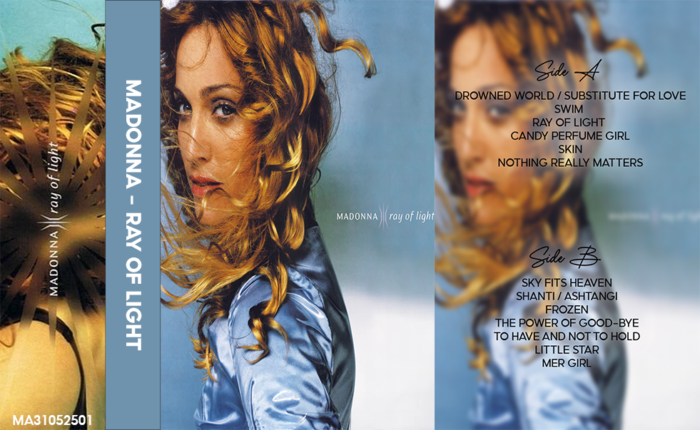 Madonna – Ray of Light Fanmade Analog Cassette Tape | Pop Electronic Vintage Cassette Collectible