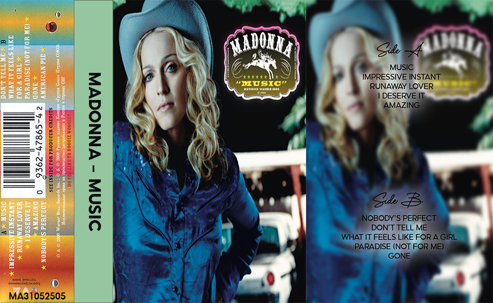 Madonna – Music Fanmade Analog Cassette Tape | Pop Electronic Vintage Cassette Collectible