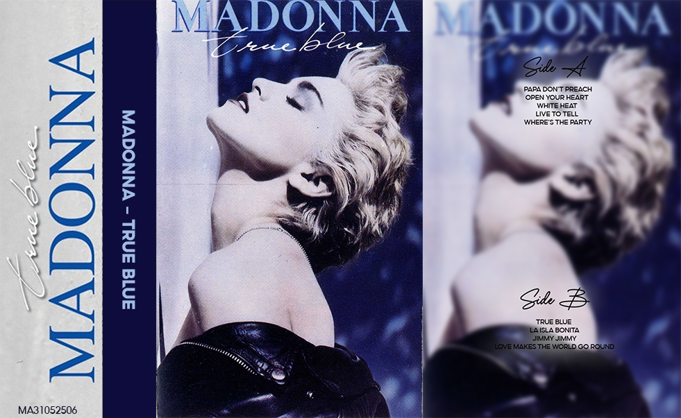 Madonna – True Blue Fanmade Analog Cassette Tape | 80s Pop Dance Vintage Cassette Collectible