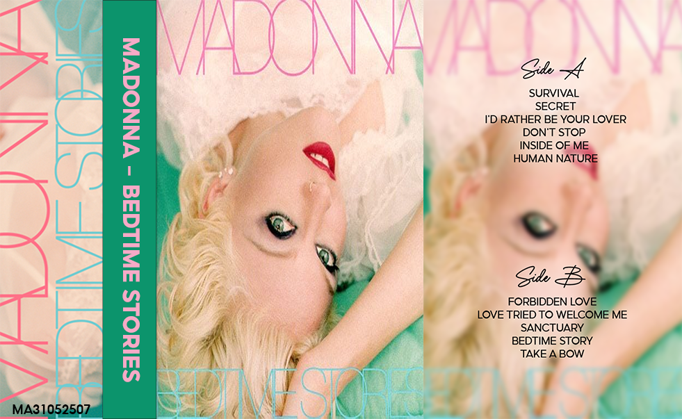Madonna – Bedtime Stories Fanmade Analog Cassette Tape | 90s Pop R&B Vintage Cassette Collectible