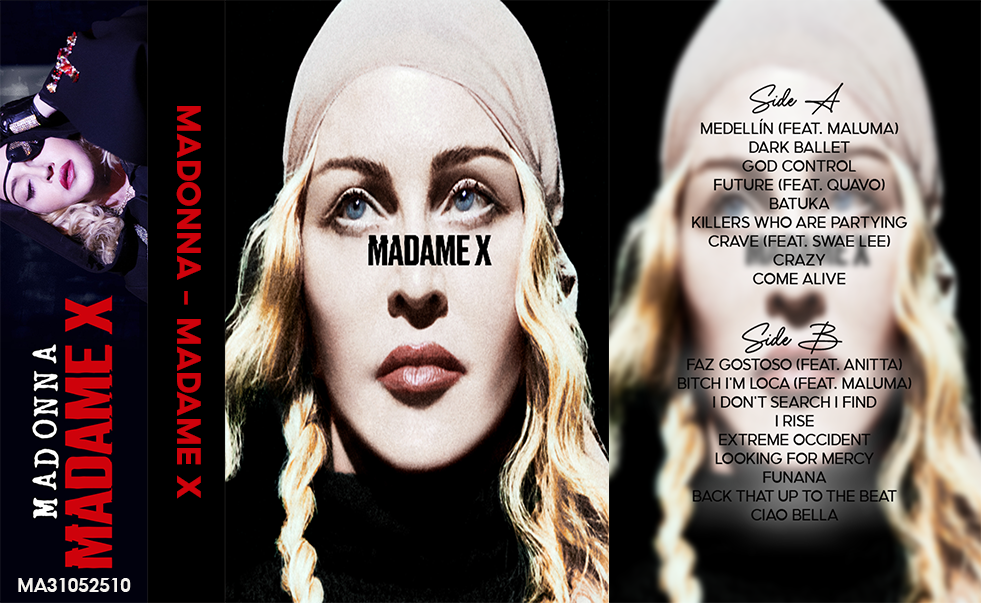 Madonna – Madame X Fanmade Analog Cassette Tape | Pop Latin Electronic Vintage Cassette Collectible