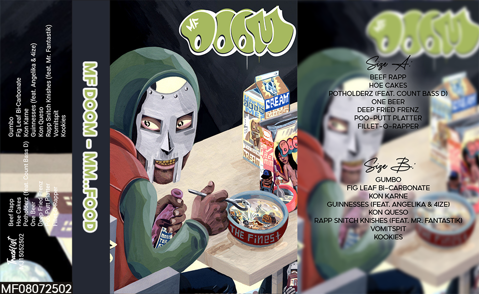 MF DOOM – MM..FOOD Fanmade Analog Cassette Tape | Underground Hip Hop Album Collectible | Alternative Rap Classic | Retro Music Gift