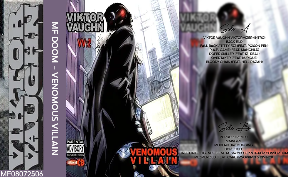 Viktor Vaughn – Venomous Villain Fanmade Analog Cassette Tape | Underground Hip Hop Album Collectible | Alternative Rap Classic | Retro Music Gift