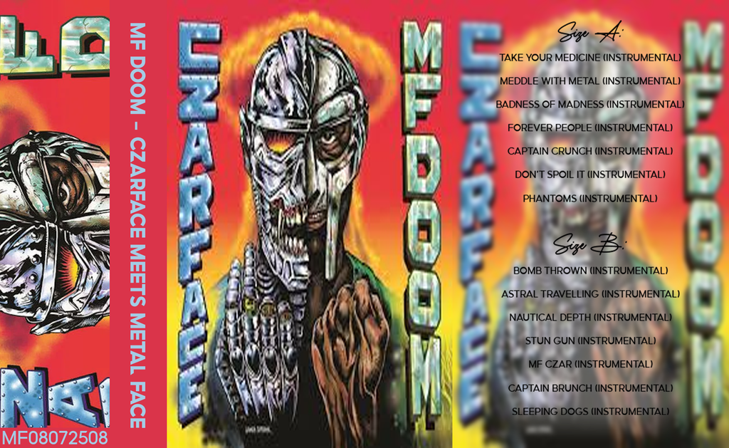 Czarface & MF DOOM – Czarface Meets Metal Face Fanmade Analog Cassette Tape | Underground Hip Hop Album Collectible | Comic Rap Classic | Retro Music Gift