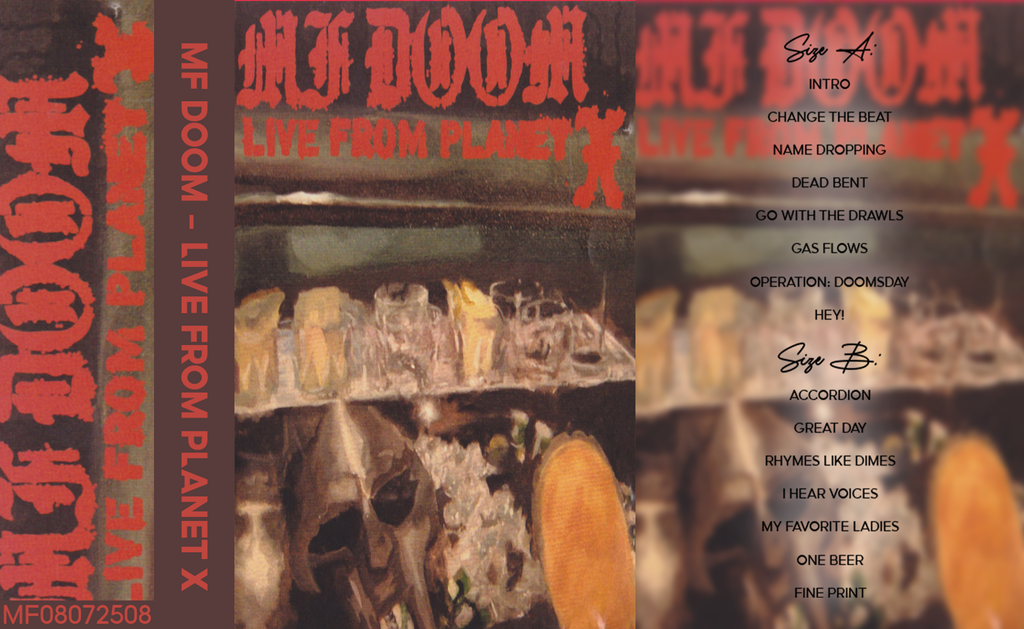 MF DOOM – Live From Planet X Fanmade Analog Cassette Tape | Live Hip Hop Album Collectible | Underground Rap Performance | Retro Music Gift