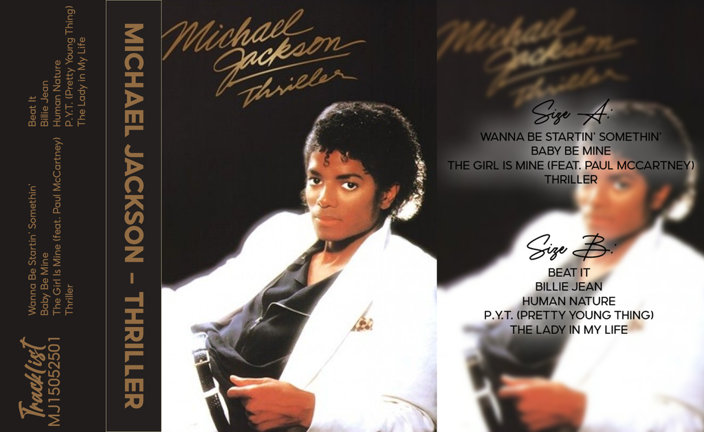 Michael Jackson – Thriller Fanmade Analog Cassette Tape | 80s Pop Funk Soul Vintage Cassette Collectible