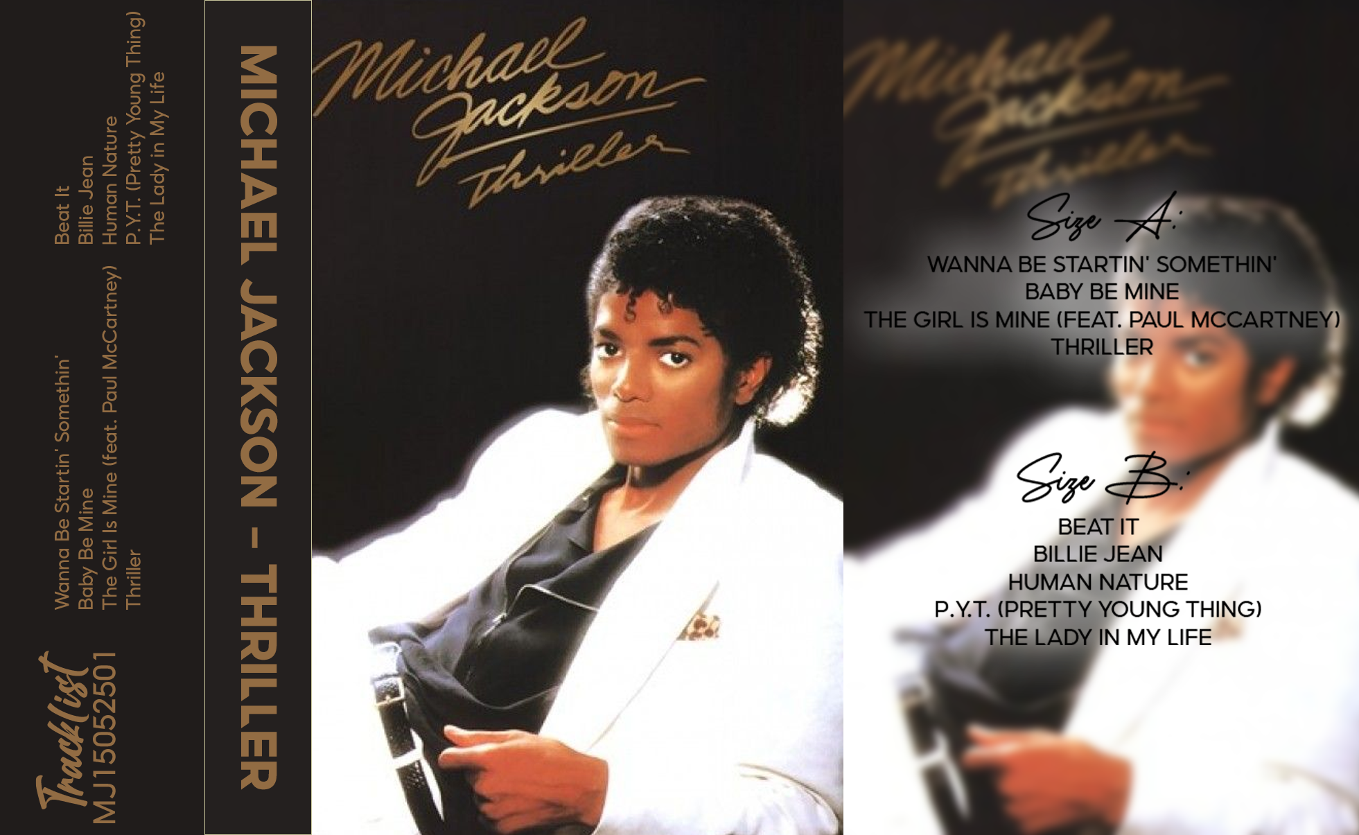 Michael Jackson – Thriller Fanmade Analog Cassette Tape | 80s Pop Funk Soul Vintage Cassette Collectible