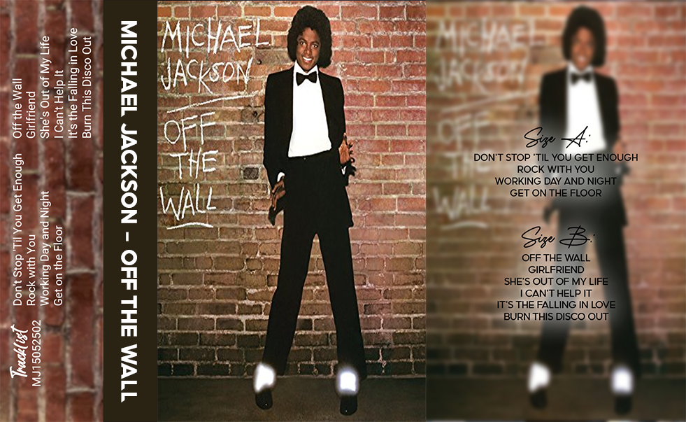 Michael Jackson – Off the Wall Fanmade Analog Cassette Tape | Disco Funk Soul Vintage Cassette Collectible