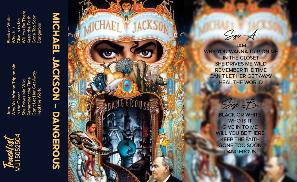 Michael Jackson – Dangerous Fanmade Analog Cassette Tape | 90s Pop R&B Vintage Cassette Collectible
