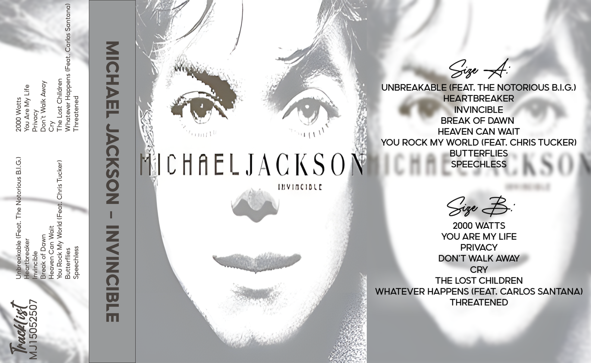 Michael Jackson – Invincible Fanmade Analog Cassette Tape | Pop R&B 2000s Vintage Cassette Collectible
