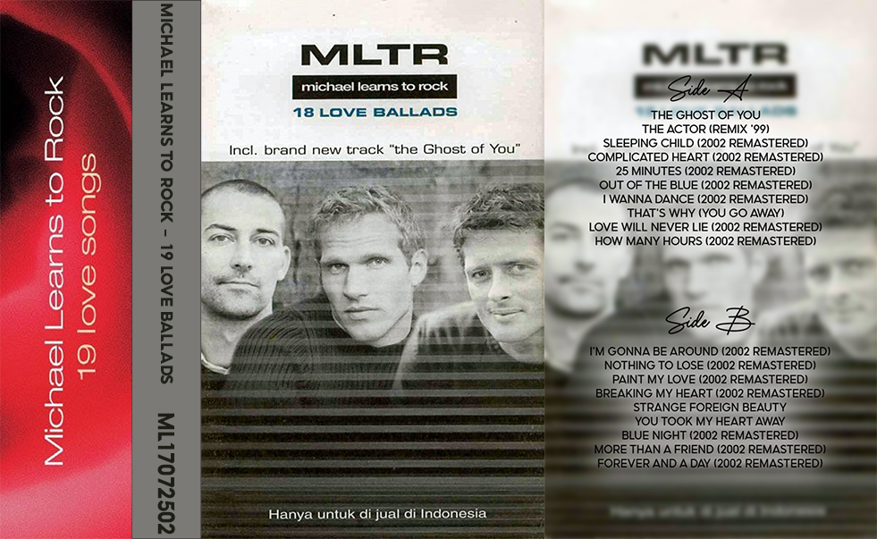 Michael Learns to Rock – 19 Love Ballads Fanmade Analog Cassette Tape | Greatest Hits Love Songs Collection | Soft Rock Pop Ballads | Retro Music Gift
