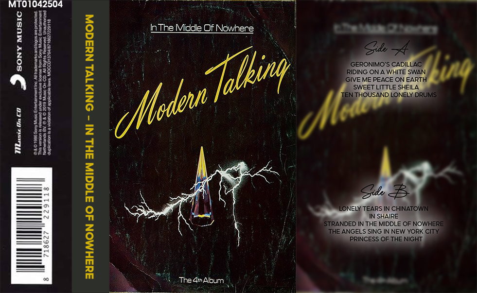 Modern Talking – In the Middle of Nowhere (1986) Fan-made Cassette Tape | Synth-pop / Eurodisco Analog Cassette | Retro Vintage Cassette Collector Edition