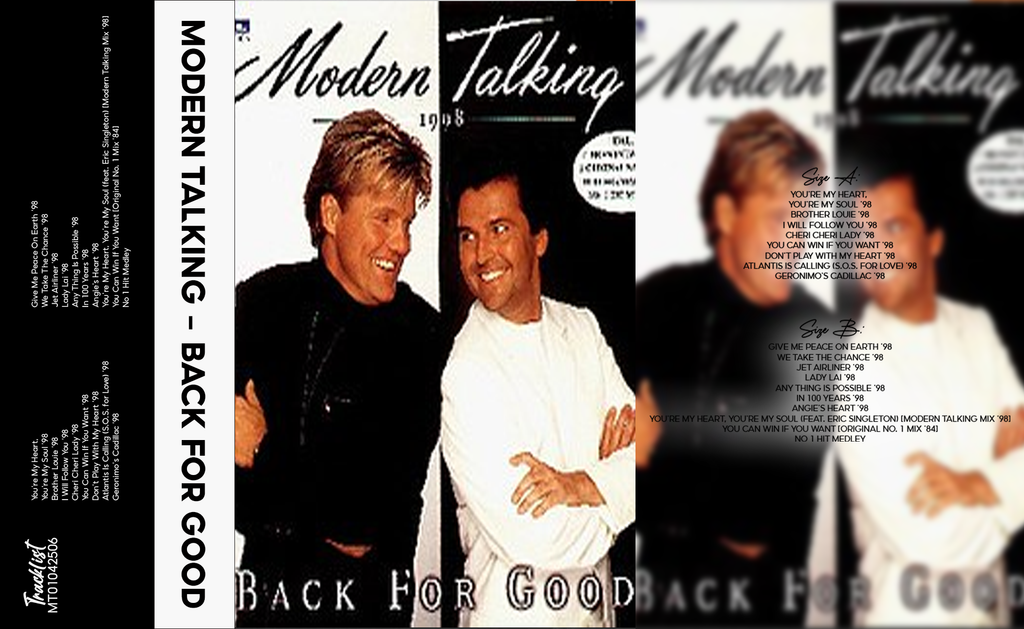 Modern Talking – Back for Good (1998) Fanmade Cassette Tape | Eurodance / Synth-pop Analog Cassette | Retro Vintage Cassette Collector Edition