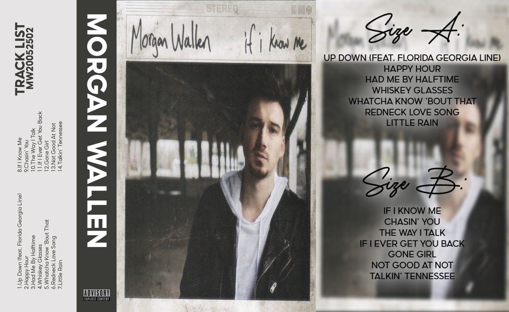 Morgan Wallen – If I Know Me Fanmade Analog Cassette Tape | Country Pop Vintage Collectible