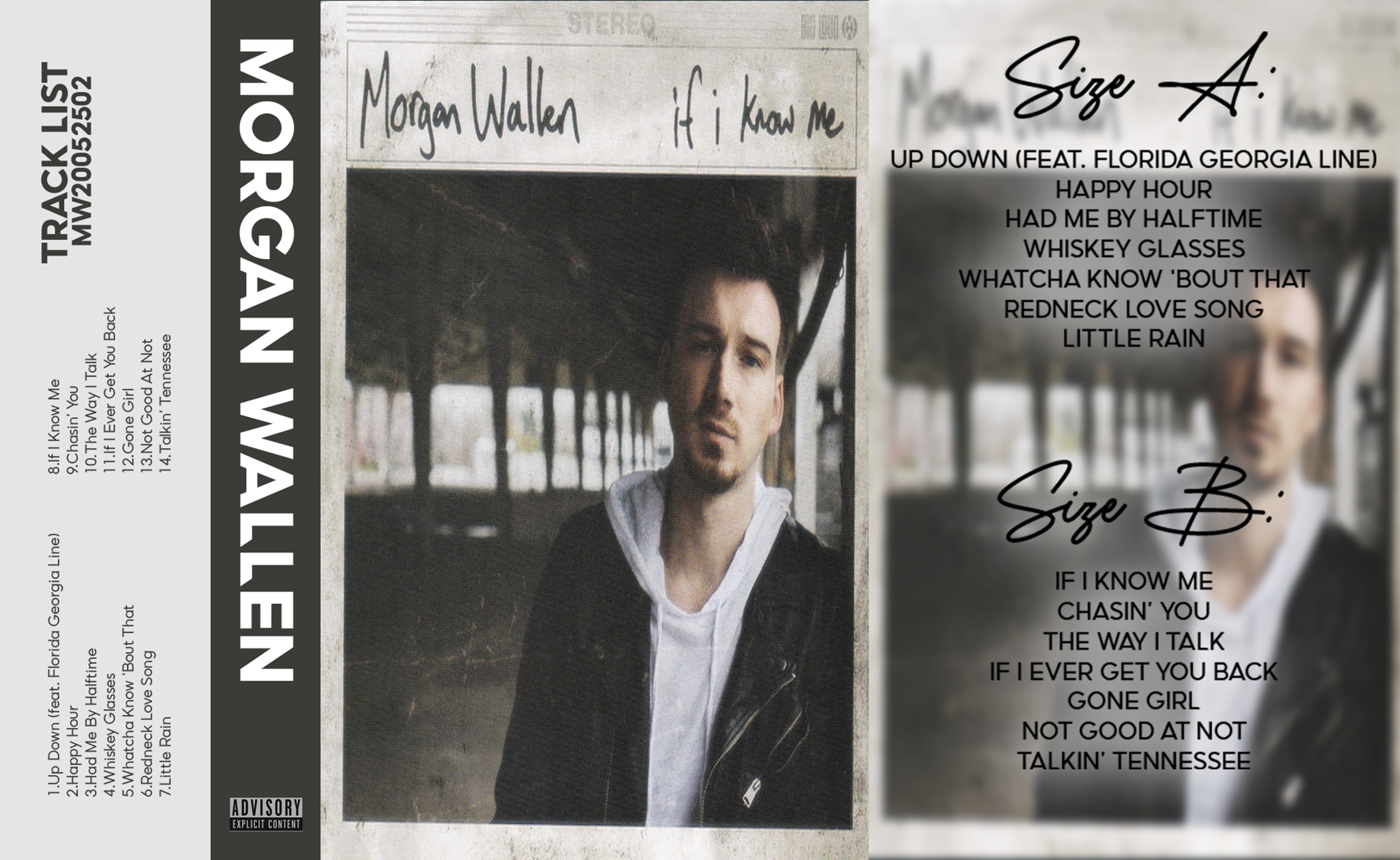 Morgan Wallen – If I Know Me Fanmade Analog Cassette Tape | Country Pop Vintage Collectible