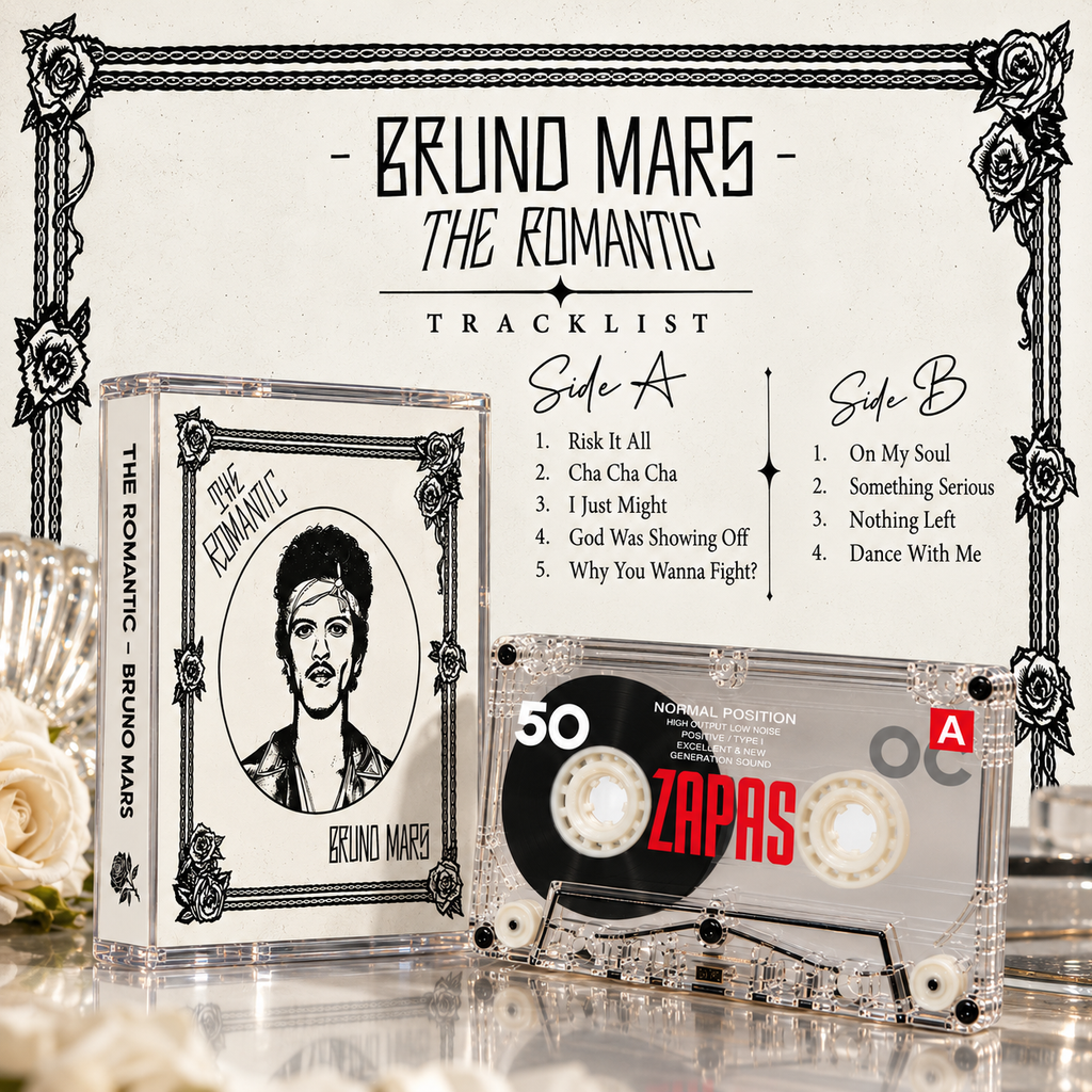 Bruno Mars Vintage Cassette Tapes Collection | 24K Magic, Doo-Wops & Hooligans, Silk Sonic, Unorthodox Jukebox & More