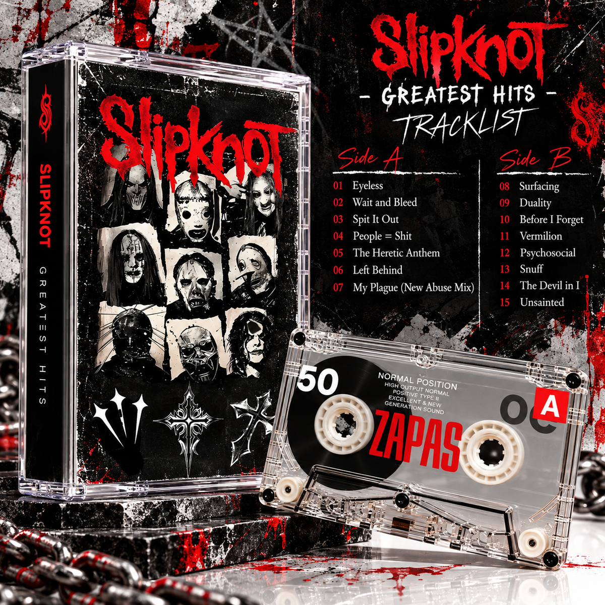Slipknot Vintage Cassette Tape Collection | Iowa, Self-Titled, Vol. 3, We Are Not Your Kind & More