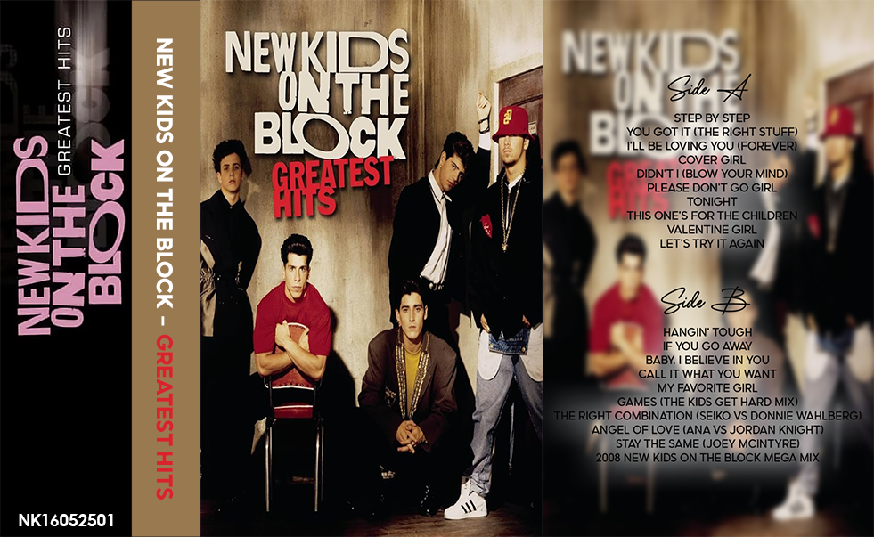 New Kids on the Block – Greatest Hits Fanmade Analog Cassette Tape | 80s Pop Boy Band Vintage Collectible
