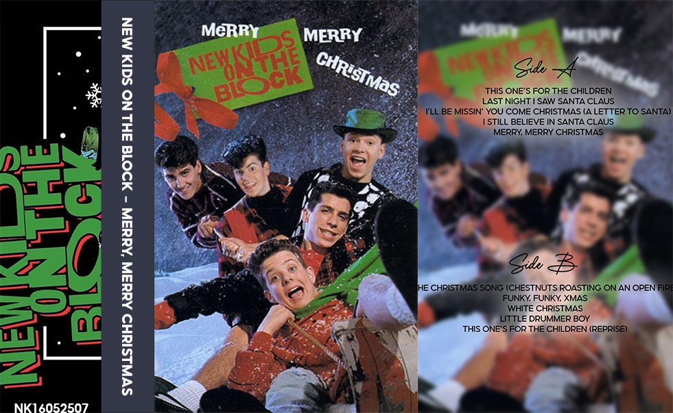 New Kids on the Block – Merry, Merry Christmas Fanmade Analog Cassette Tape | Holiday Pop Christmas Album Vintage Collectible