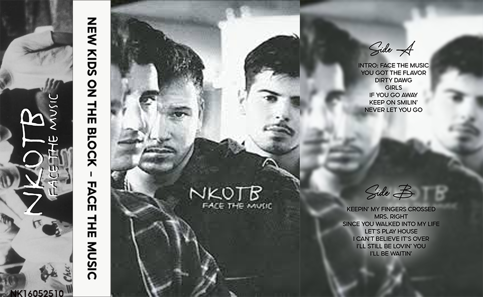 New Kids on the Block – Face the Music Fanmade Analog Cassette Tape | 90s Pop R&B Album Vintage Collectible