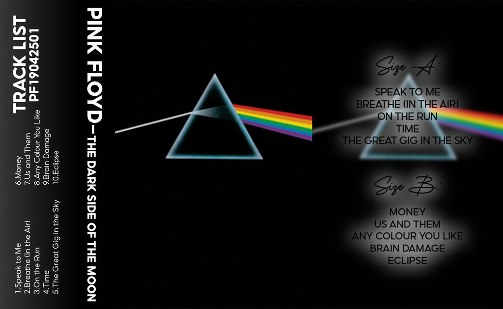Pink Floyd – The Dark Side of the Moon (1973) Fanmade Cassette Tape | Progressive Rock / Psychedelic Rock Analog Cassette | Retro Vintage Cassette Collector Edition