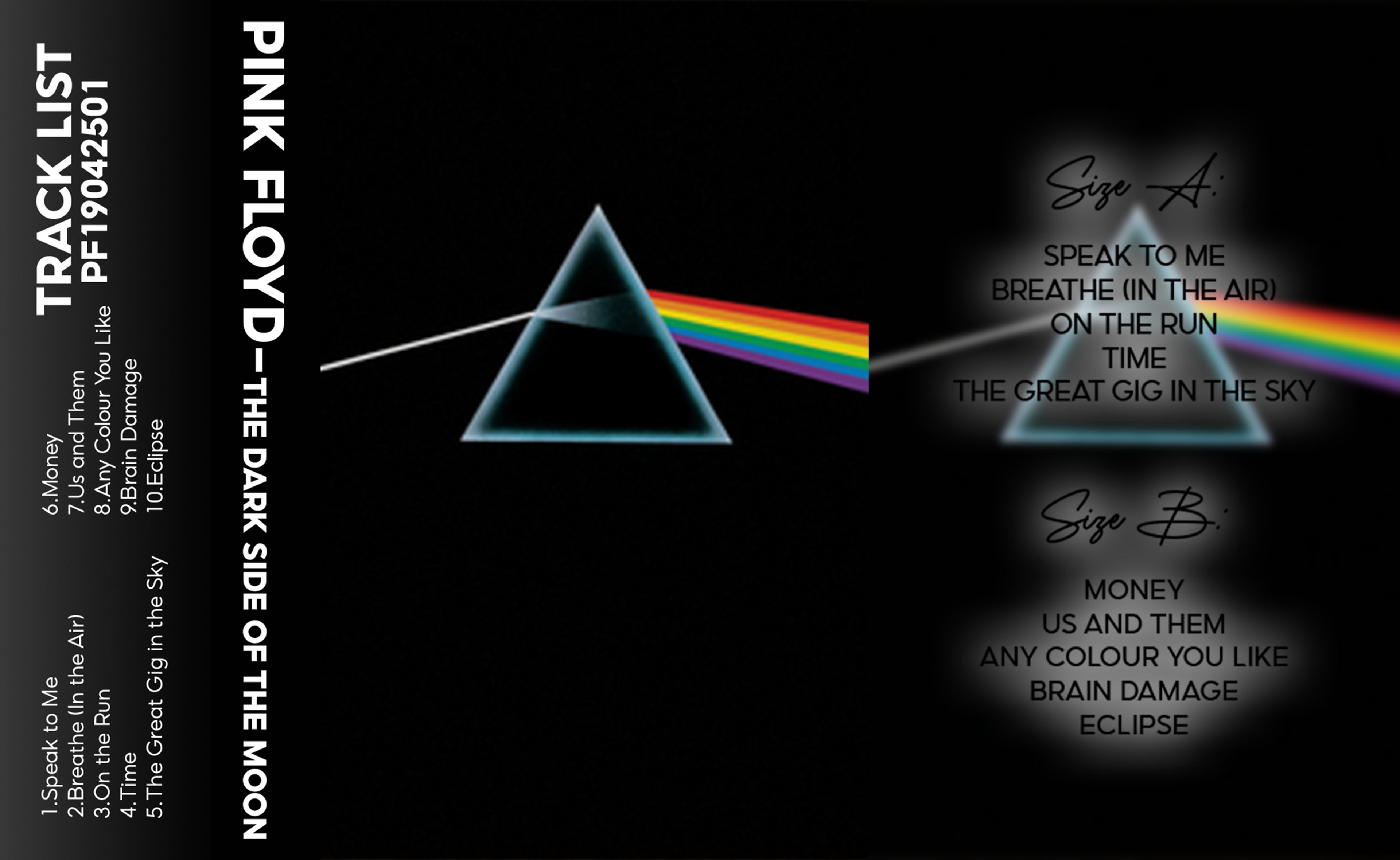 Pink Floyd – The Dark Side of the Moon (1973) Fanmade Cassette Tape | Progressive Rock / Psychedelic Rock Analog Cassette | Retro Vintage Cassette Collector Edition