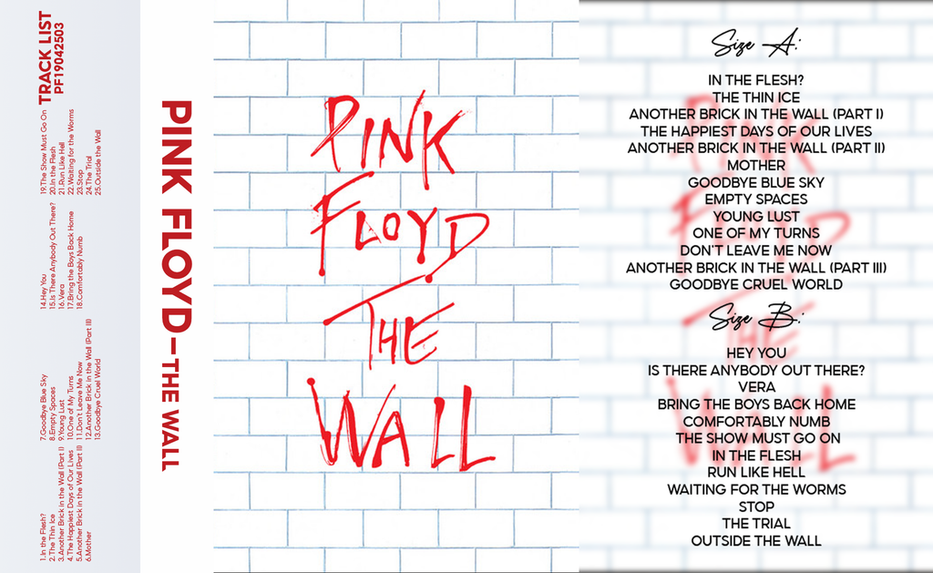 Pink Floyd – The Wall (1979) Fanmade Cassette Tape | Progressive Rock / Rock Opera Analog Cassette | Retro Vintage Cassette Collector Edition