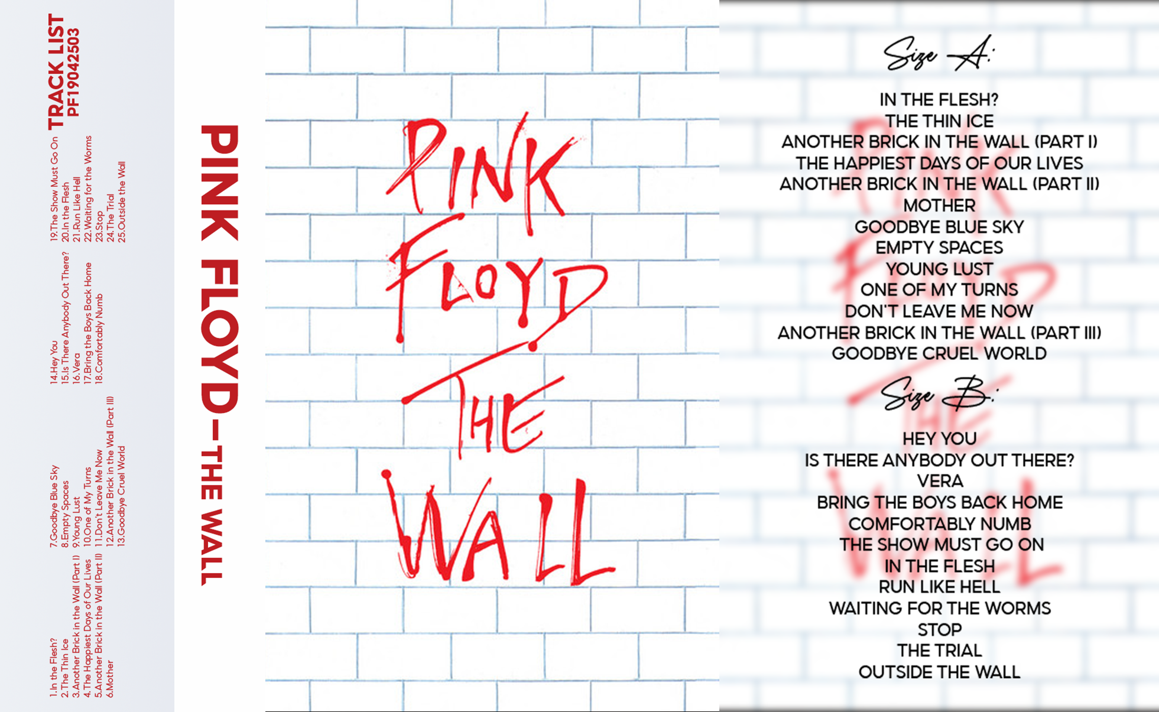Pink Floyd – The Wall (1979) Fanmade Cassette Tape | Progressive Rock / Rock Opera Analog Cassette | Retro Vintage Cassette Collector Edition