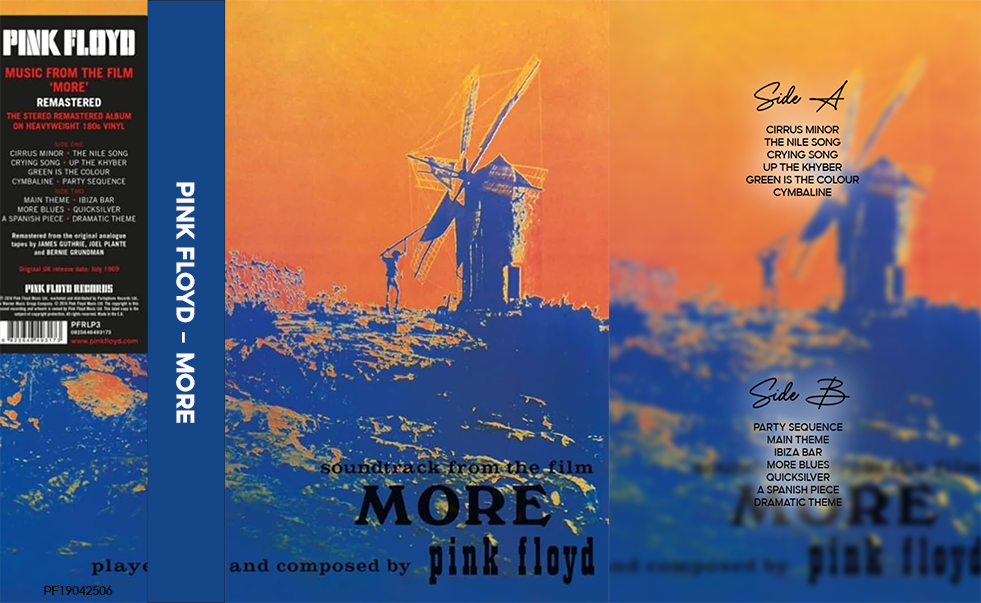 Pink Floyd – More (1969) Fanmade Analog Cassette Tape | Psychedelic Rock Soundtrack Cassette | Vintage Retro Music Tape | Pink Floyd Collector Gift