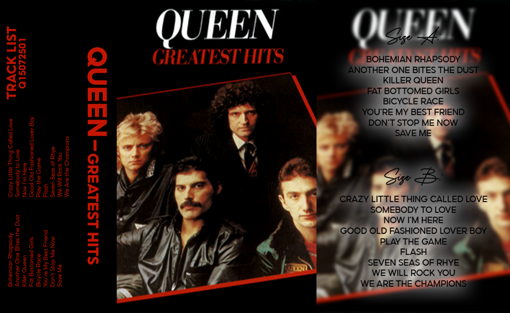 Queen – Greatest Hits Fanmade Analog Cassette Tape | Classic Rock Greatest Hits Collection | Legendary Rock Anthems | Retro Music Gift