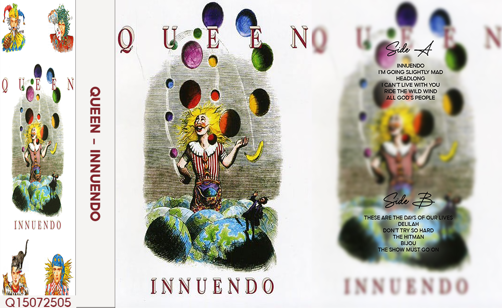 Queen – Innuendo Fanmade Analog Cassette Tape | Classic Rock Album Collectible | Final Era Queen | Retro Music Gift