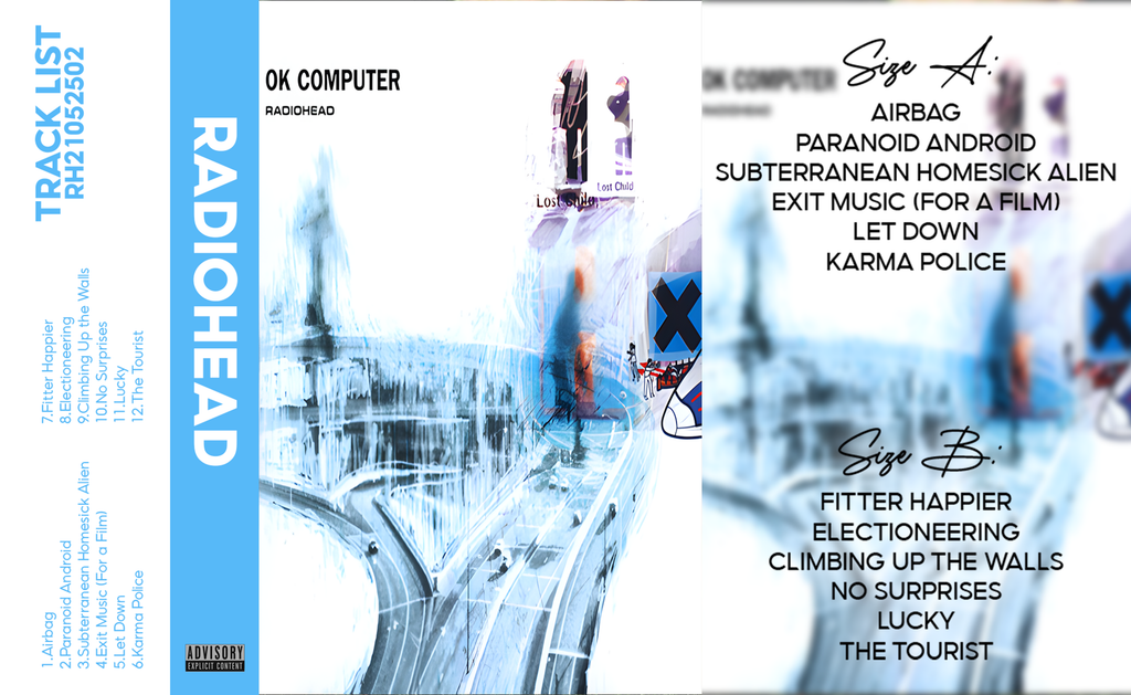 Radiohead – OK Computer Fanmade Analog Cassette Tape | 90s Alternative Rock Classic Vintage Collectible 🎧