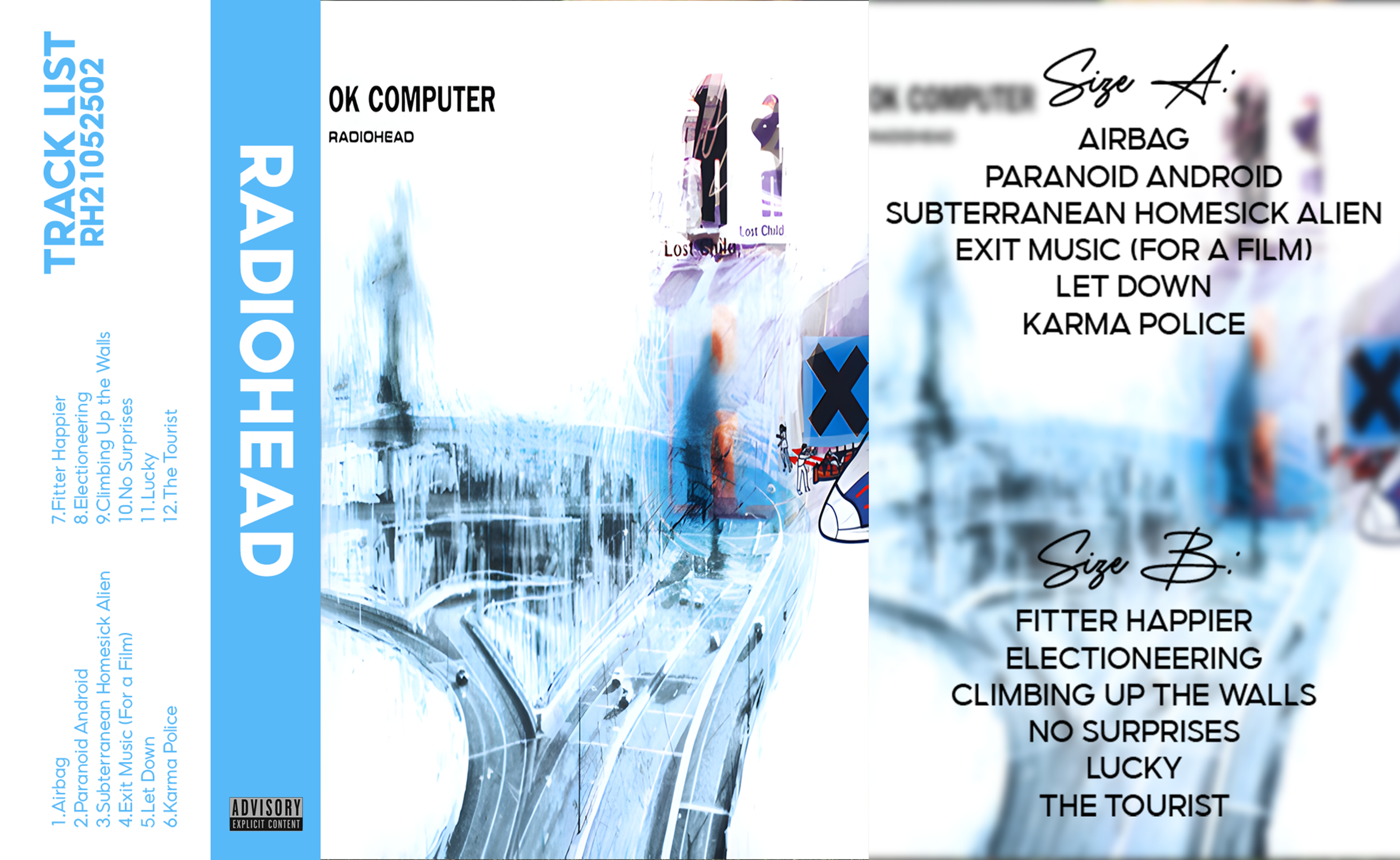 Radiohead – OK Computer Fanmade Analog Cassette Tape | 90s Alternative Rock Classic Vintage Collectible 🎧