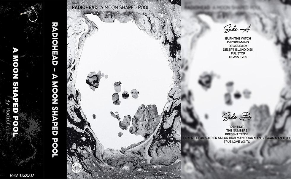 Radiohead – A Moon Shaped Pool Fanmade Analog Cassette Tape | Alternative Art Rock Vintage Collectible