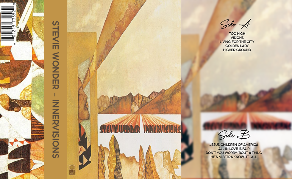 Stevie Wonder – Innervisions Fanmade Analog Cassette Tape | Classic Soul Funk R&B Vintage Collectible