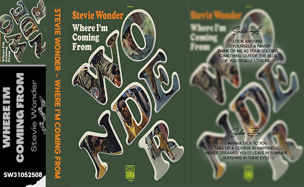 Stevie Wonder – Where I’m Coming From Fanmade Analog Cassette Tape | Classic Soul R&B Vintage Collectible