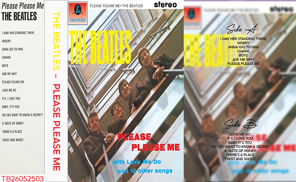 The Beatles – Please Please Me Fanmade Analog Cassette Tape | Classic Rock Pop 60s Vintage Collectible