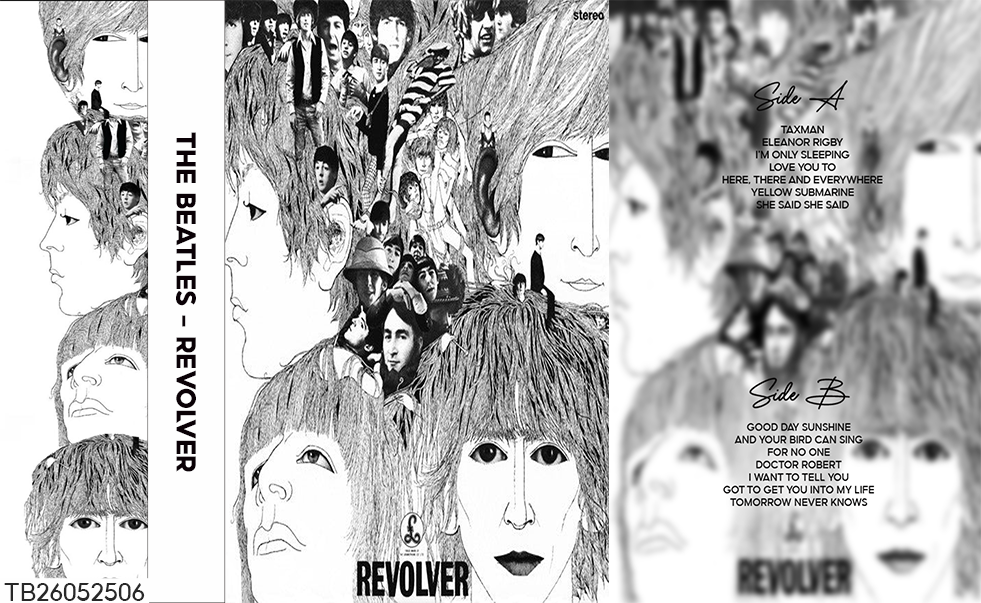 The Beatles – Revolver Fanmade Analog Cassette Tape | Classic Rock Psychedelic 60s Vintage Collectible